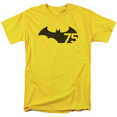 Batman Comics 75 Logo Men's 18/1 Cotton Short-Sleeve T-Shirt