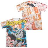 Batman Comics 75 Panels (Front/Back Print) Men's Regular Fit Poly Cotton Short-Sleeve T-Shirt