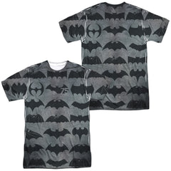 Batman Comics 75 Symbols (Front/Back Print) Men's Regular Fit Polyester Short-Sleeve T-Shirt