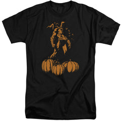 Batman Comics A Bat Among Pumpkins Men's 18/1 Tall Cotton Short-Sleeve T-Shirt