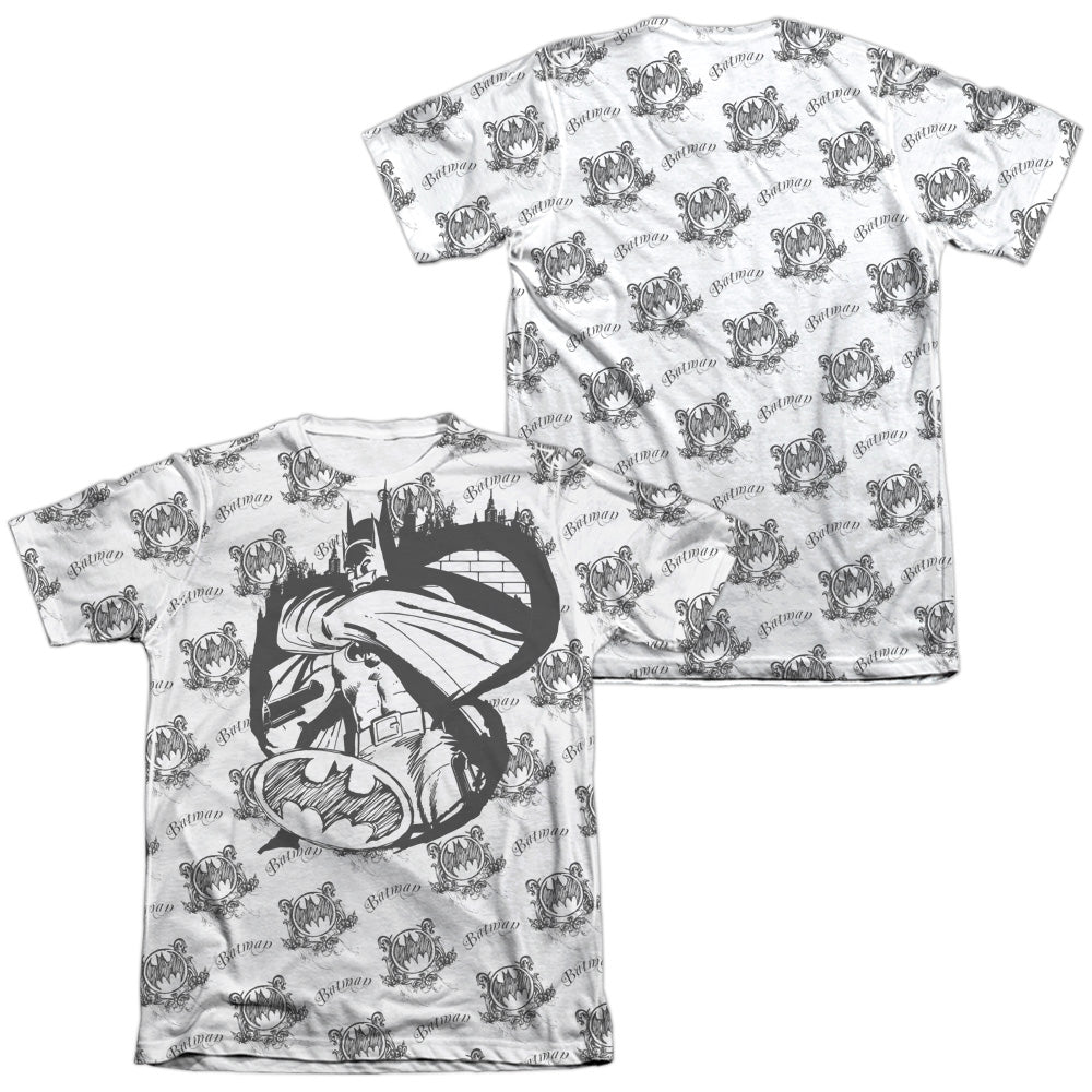 Batman Comics Against The Wall Men's Regular Fit Poly Cotton Short-Sleeve T-Shirt