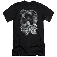 Batman Comics Archenemies Men's Ultra-Soft 30/1 Cotton Slim Short-Sleeve T-Shirt