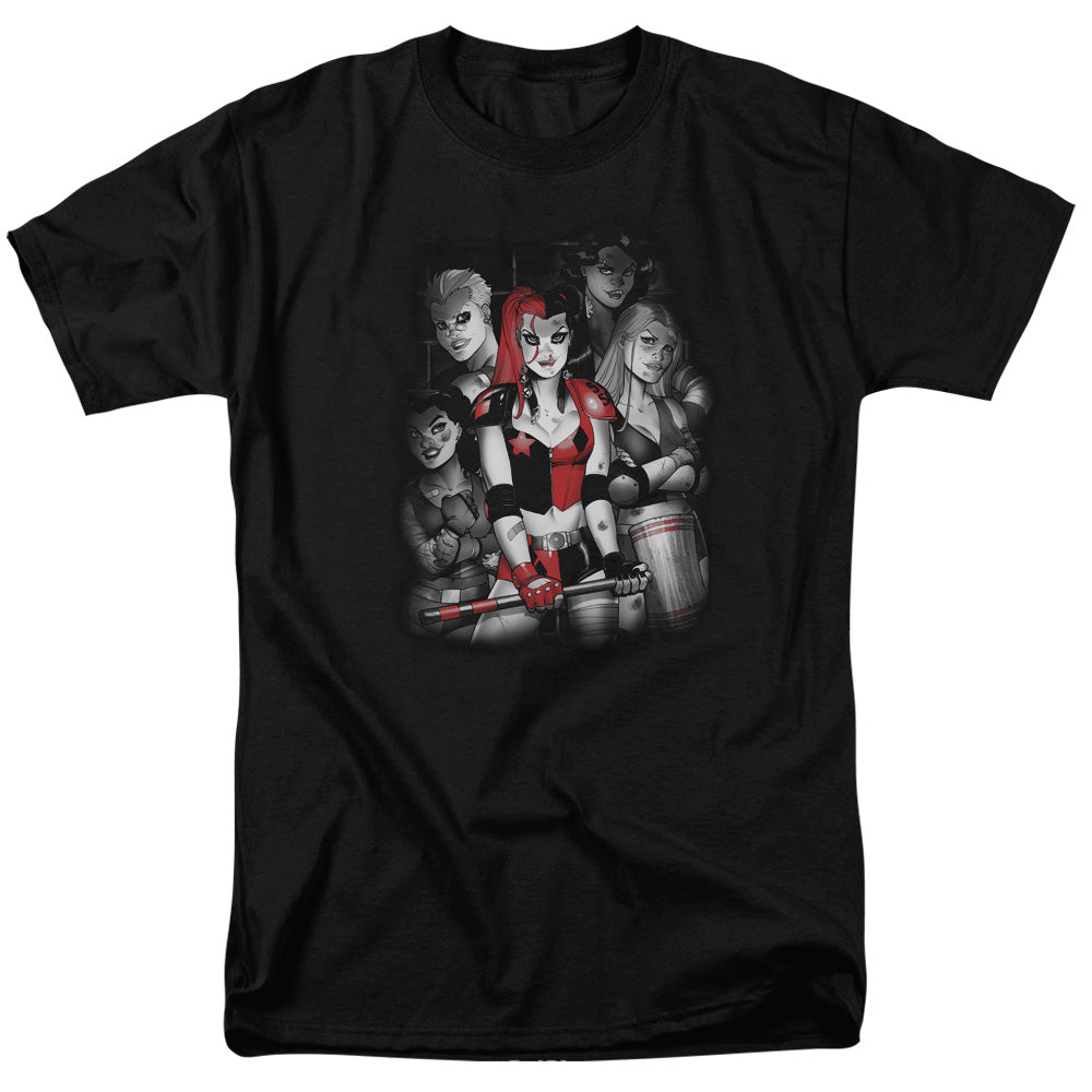 Batman Comics Bad Gals Bw Men's 18/1 Cotton Short-Sleeve T-Shirt