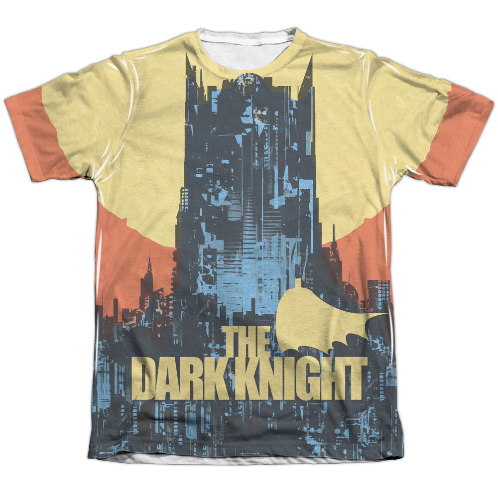 Batman Comics Bat Building Men's Regular Fit Poly Cotton Short-Sleeve T-Shirt
