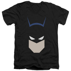 Batman Comics Bat Head Men's 30/1 Cotton Slim V-Neck T-Shirt