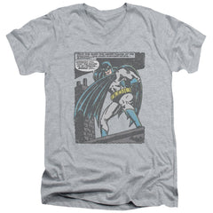 Batman Comics Bat Origins Men's 30/1 Cotton Slim V-Neck T-Shirt