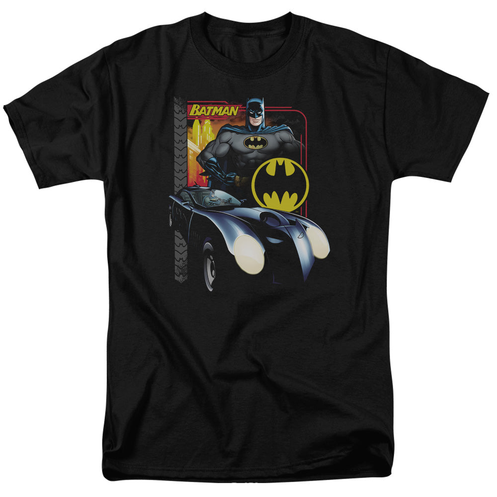 Batman Comics Bat Racing Men's 18/1 Cotton Short-Sleeve T-Shirt