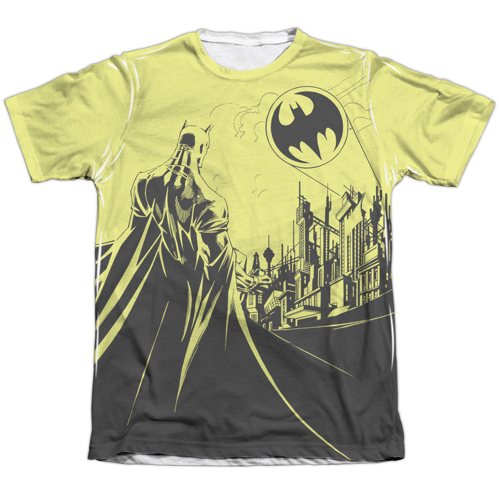 Batman Comics Bat Signal Men's Regular Fit Poly Cotton Short-Sleeve T-Shirt