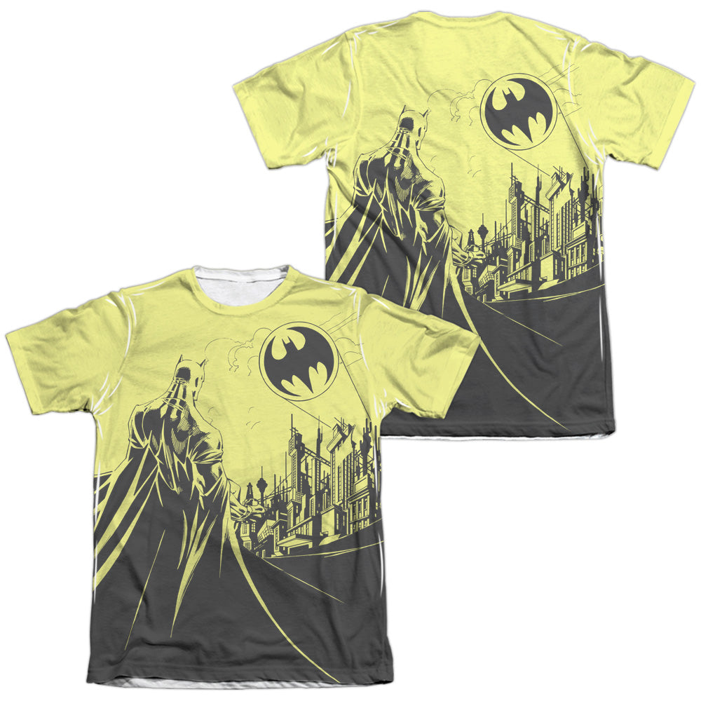 Batman Comics Bat Signal Men's Regular Fit Poly Cotton Short-Sleeve T-Shirt