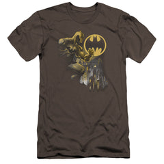 Batman Comics Bat Signal Men's Ultra-Soft 30/1 Cotton Slim Short-Sleeve T-Shirt