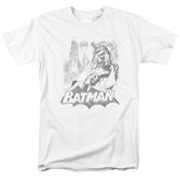 Batman Comics Bat Sketch Men's 18/1 Cotton Short-Sleeve T-Shirt
