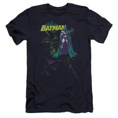 Batman Comics Bat Spray Men's Ultra-Soft 30/1 Cotton Slim Short-Sleeve T-Shirt