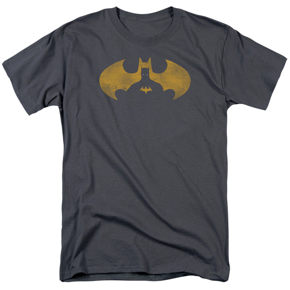 Batman Comics Bat Symbol Knockout Men's 18/1 Cotton Short-Sleeve T-Shirt