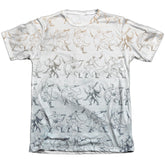 Batman Comics Batarang Pattern (Front/Back Print) Men's Regular Fit Poly Cotton Short-Sleeve T-Shirt