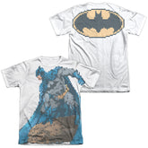 Batman Comics Batbit (Front/Back Print) Men's Regular Fit Poly Cotton Short-Sleeve T-Shirt