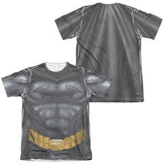 Batman Comics Batman Athletic Uniform (Front/Back Print) Men's Regular Fit Poly Cotton Short-Sleeve T-Shirt