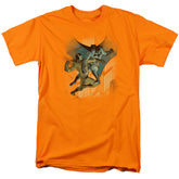 Batman Comics Batman Vs Catman Men's 18/1 Cotton Short-Sleeve T-Shirt