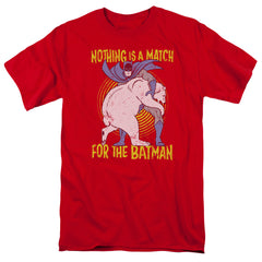 Batman Comics Bear Wrastling Men's 18/1 Cotton Short-Sleeve T-Shirt