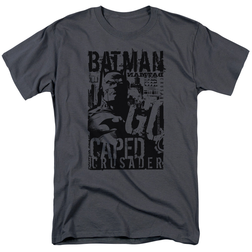 Batman Comics Caped Crusader Men's 18/1 Cotton Short-Sleeve T-Shirt