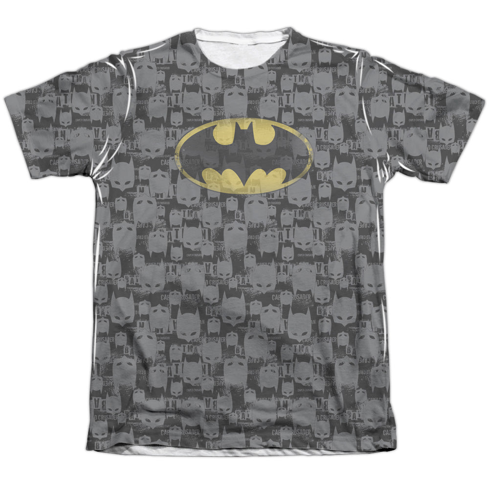 Batman Comics Caped Crusader Repeat Men's Regular Fit Poly Cotton Short-Sleeve T-Shirt