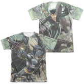 Batman Comics Catch (Front/Back Print) Men's Regular Fit Poly Cotton Short-Sleeve T-Shirt