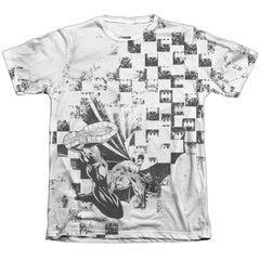 Batman Comics Checkerboard Kick Men's Regular Fit Poly Cotton Short-Sleeve T-Shirt