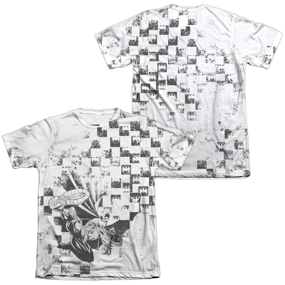 Batman Comics Checkerboard Kick Men's Regular Fit Poly Cotton Short-Sleeve T-Shirt