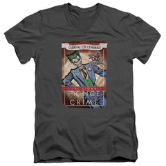 Batman Comics Clown Prince Men's 30/1 Cotton Slim V-Neck T-Shirt