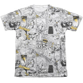 Batman Comics Comic All Over Men's Regular Fit Poly Cotton Short-Sleeve T-Shirt