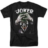 Batman Comics Crazed Joker Men's 18/1 Cotton Short-Sleeve T-Shirt