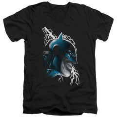 Batman Comics Crazy Grin Men's 30/1 Cotton Slim V-Neck T-Shirt