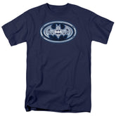 Batman Comics Cyber Bat Shield Men's 18/1 Cotton Short-Sleeve T-Shirt
