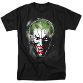 Batman Comics Face Of Madness Men's 18/1 Cotton Short-Sleeve T-Shirt