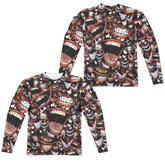 Batman Comics Famous Wretch Sub (Front/Back Print) Men's Regular Fit Polyester Long-Sleeve T-Shirt