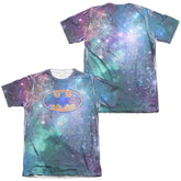 Batman Comics Galaxy Symbol (Front/Back Print) Men's Regular Fit Poly Cotton Short-Sleeve T-Shirt