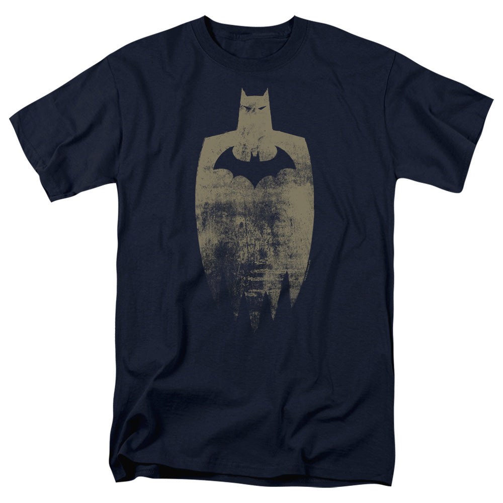 Batman Comics Gold Silhouette Men's 18/1 Cotton Short-Sleeve T-Shirt