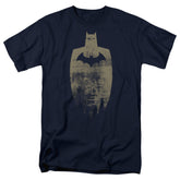 Batman Comics Gold Silhouette Men's 18/1 Cotton Short-Sleeve T-Shirt
