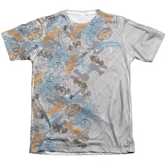 Batman Comics Gotham Knight Sketchy Men's Regular Fit Poly Cotton Short-Sleeve T-Shirt