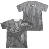 Batman Comics Grey Race (Front/Back Print) Men's Regular Fit Poly Cotton Short-Sleeve T-Shirt
