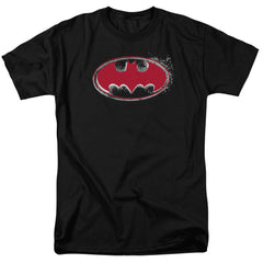 Batman Comics Hardcore Noir Bat Logo Men's 18/1 Cotton Short-Sleeve T-Shirt