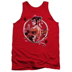 Batman Comics Harley Q Men's 18/1 Cotton Tank Top