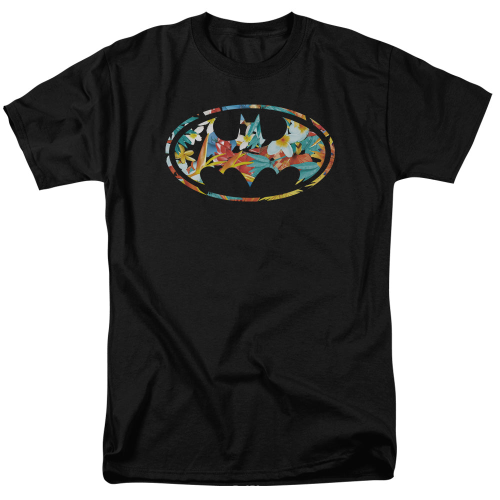Batman Comics Hawaiian Bat Men's 18/1 Cotton Short-Sleeve T-Shirt
