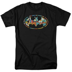 Batman Comics Hawaiian Bat Men's 18/1 Cotton Short-Sleeve T-Shirt