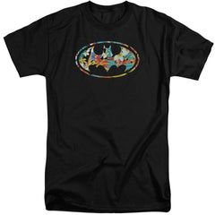 Batman Comics Hawaiian Bat Men's 18/1 Tall Cotton Short-Sleeve T-Shirt
