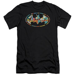 Batman Comics Hawaiian Bat Men's Ultra-Soft 30/1 Cotton Slim Short-Sleeve T-Shirt