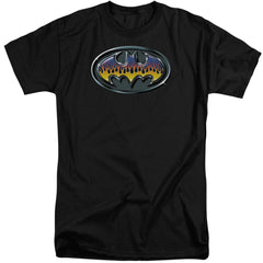 Batman Comics Hot Rod Shield Men's 18/1 Tall Cotton Short-Sleeve T-Shirt