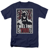 Batman Comics I Will Fnd You Men's 18/1 Cotton Short-Sleeve T-Shirt
