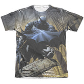 Batman Comics In Shadow Men's Regular Fit Poly Cotton Short-Sleeve T-Shirt