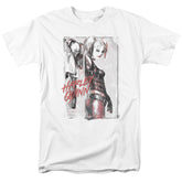 Batman Comics Ink Wash Harley Men's 18/1 Cotton Short-Sleeve T-Shirt