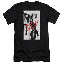 Batman Comics Inked Quinn Men's Ultra-Soft 30/1 Cotton Slim Short-Sleeve T-Shirt
